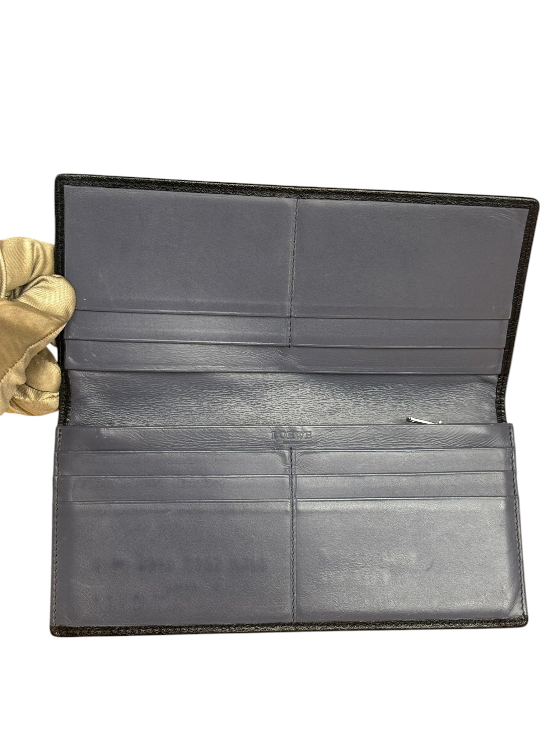 Loewe Bicolor Leather Puzzle Long Horizontal Bifold Wallet