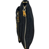 Prada Black Tessuto Nylon Leather Trim Crossbody Shoulder Bag