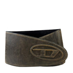 Diesel Brown/Black Leather B-Berny Belt Skirt