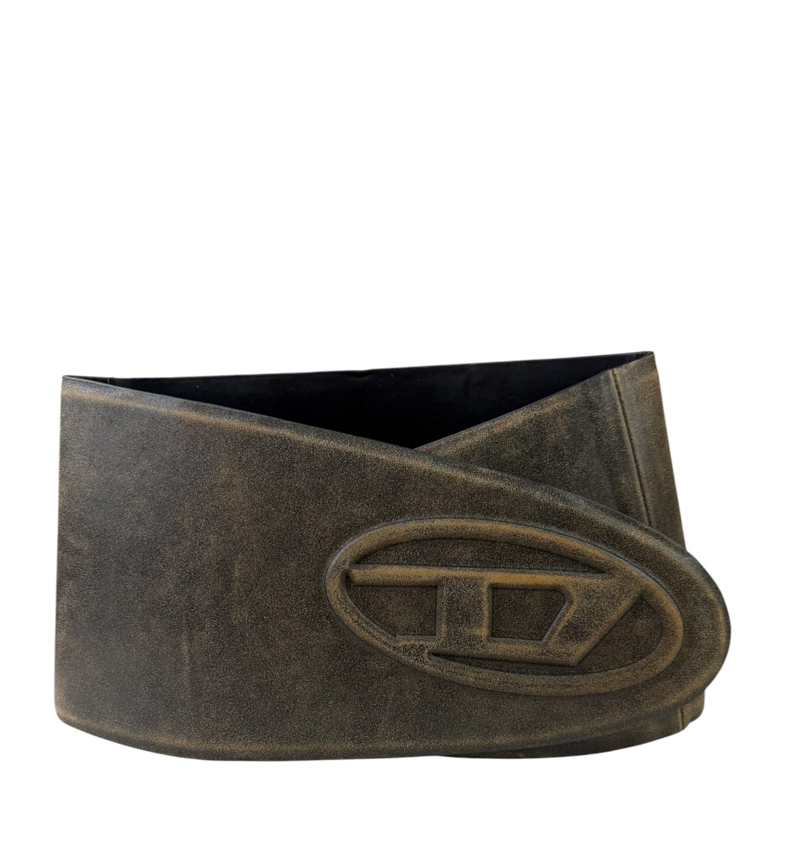 Diesel Brown/Black Leather B-Berny Belt Skirt