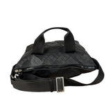 Bottega Veneta Black Rubber Intrecciato Messenger Bag