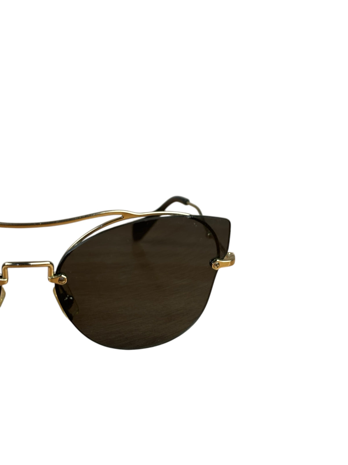 Miu Miu SMU526 Rimless Geometric Aviator-Style Sunglasses