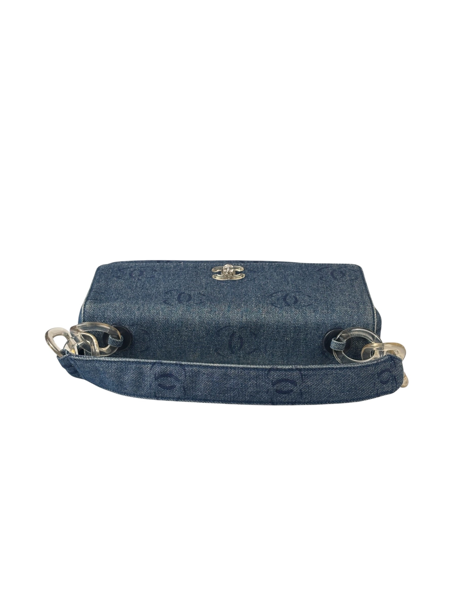 Chanel CC Denim Logo Flap Shoulder Bag 2002