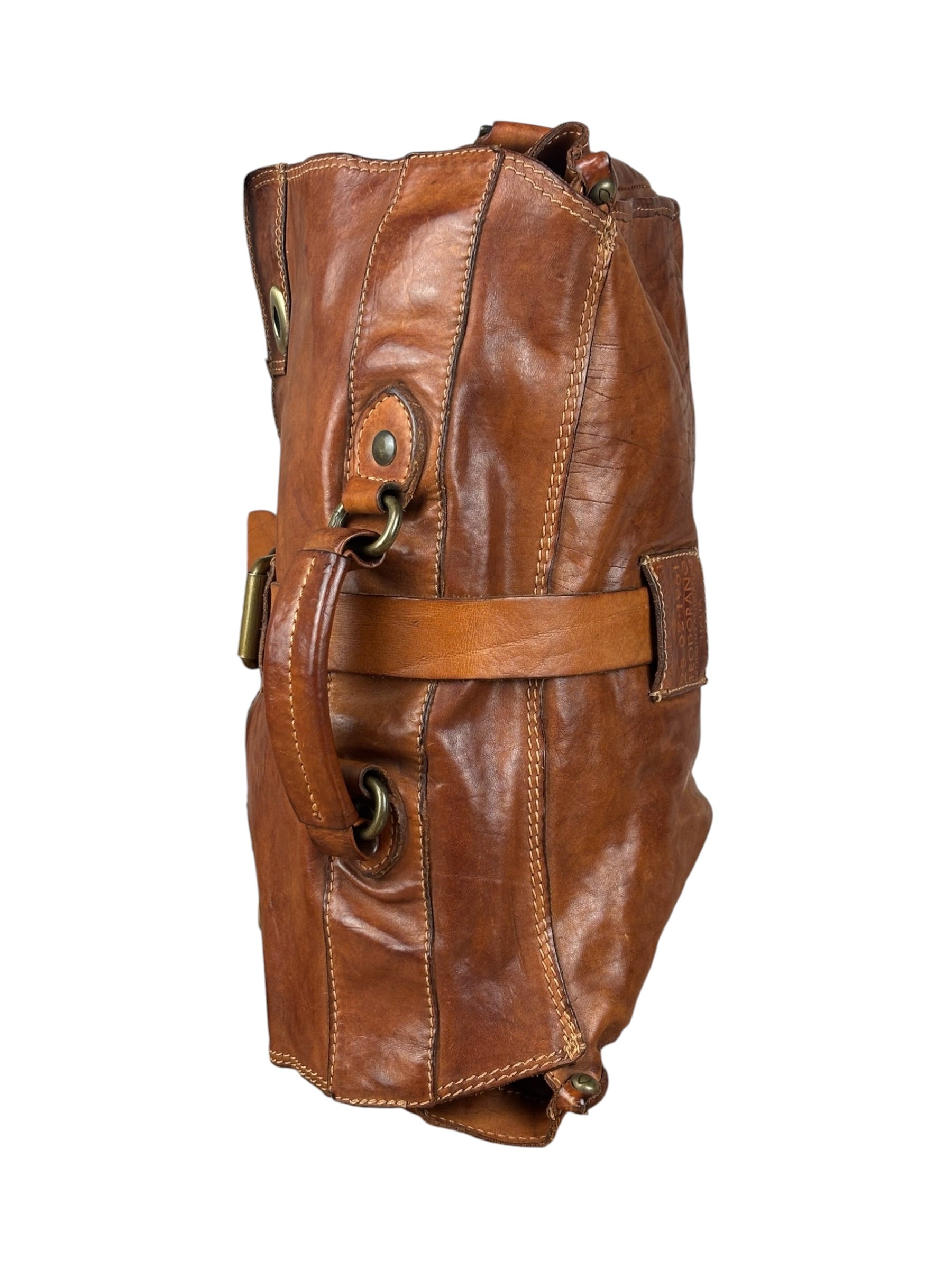 Campomaggi Brown Leather Messenger Bag