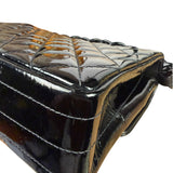 Chanel Black Quilted Patent Leather Top Handle 1996