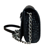 Balenciaga Black Croc Embossed Le City Clutch