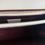 Gucci Ivory Leather Zumi Two-Tone GG Crossbody Bag