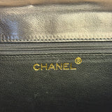 Chanel Black Lizard Leather Envelope Flap Bag 1986