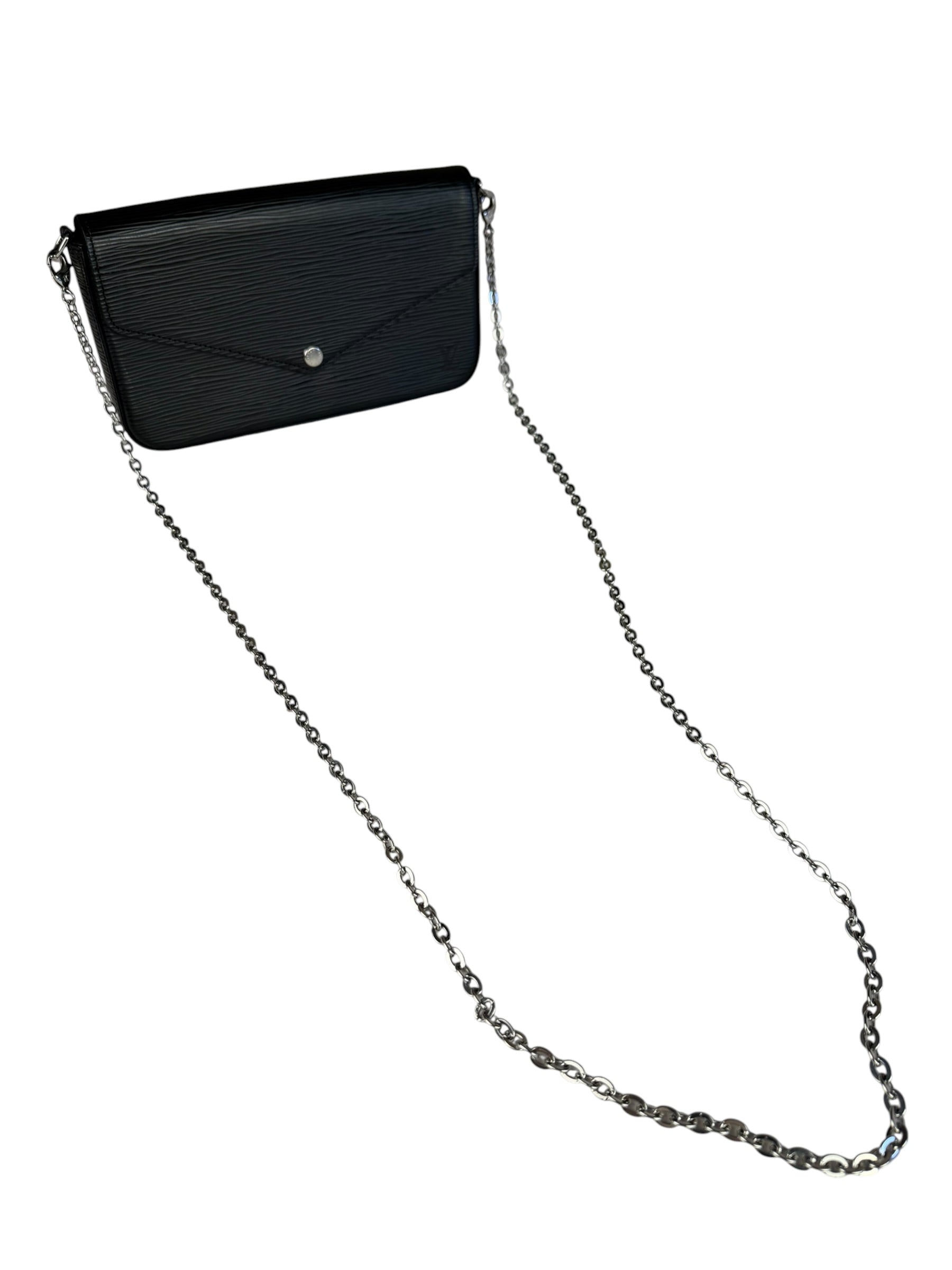 Louis Vuitton Black Epi Leather Felicie Pochette