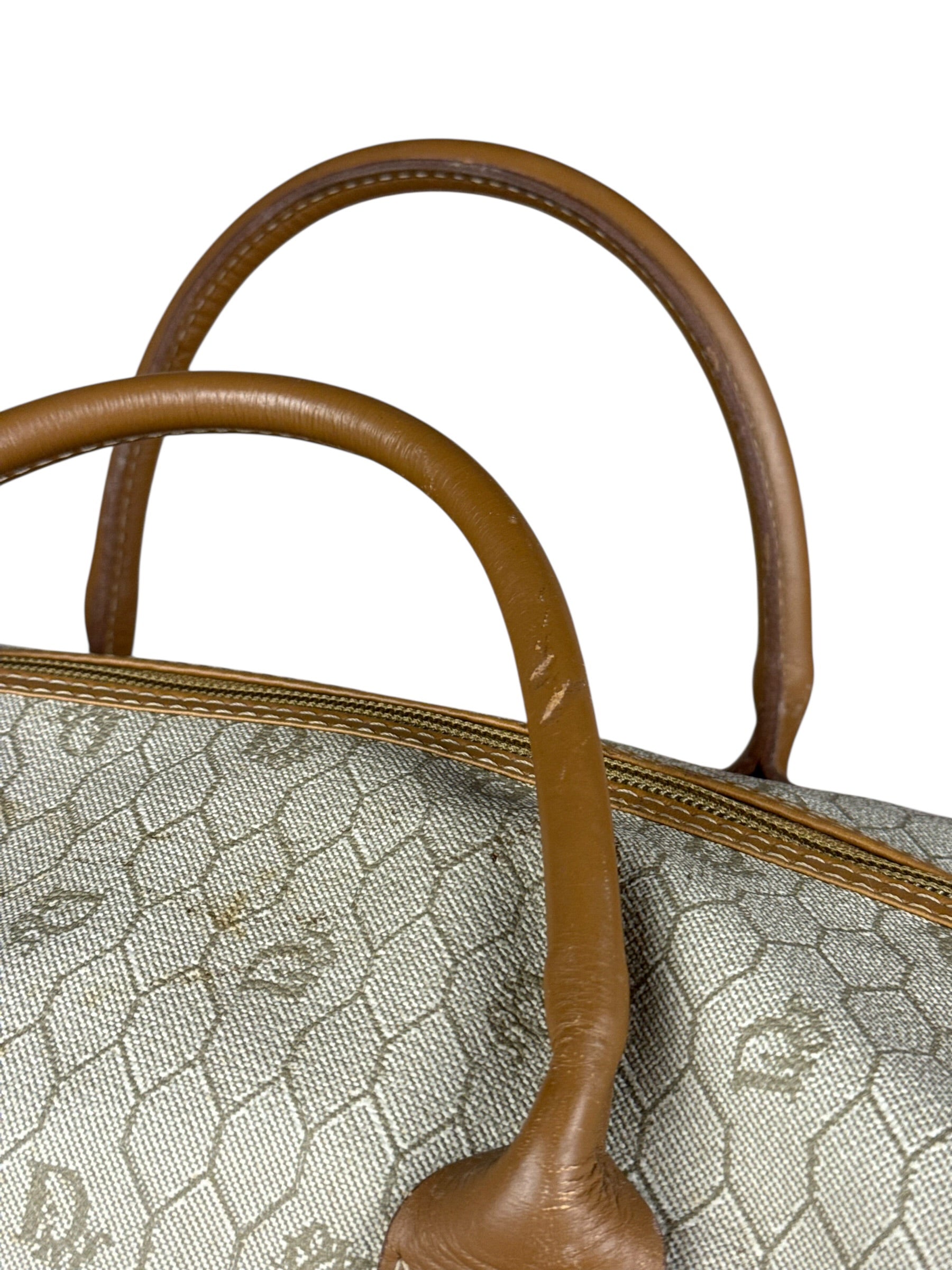 Christian Dior Vintage Honeycomb Zip Tote