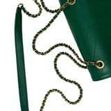 Chanel Green Lambskin Shoulder Bag 2018