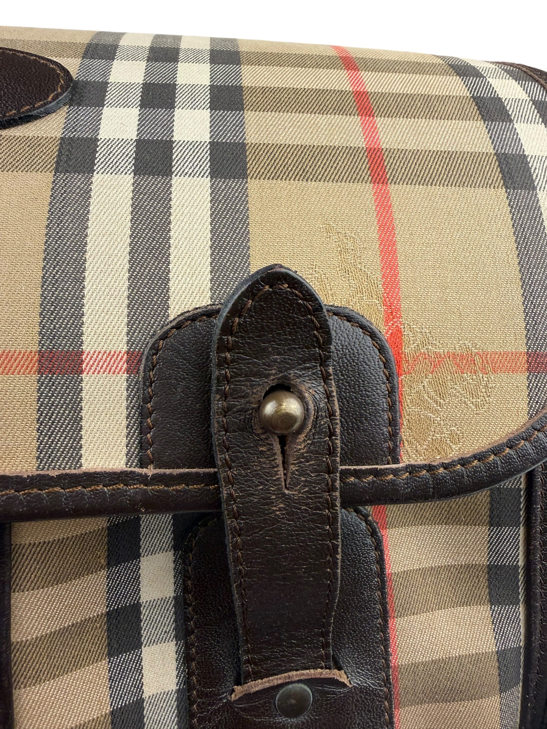 Burberry Vintage Beige/Dark Brown House Shoulder Bag