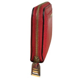 Burberry Vintage Red Leather Zip Long Wallet