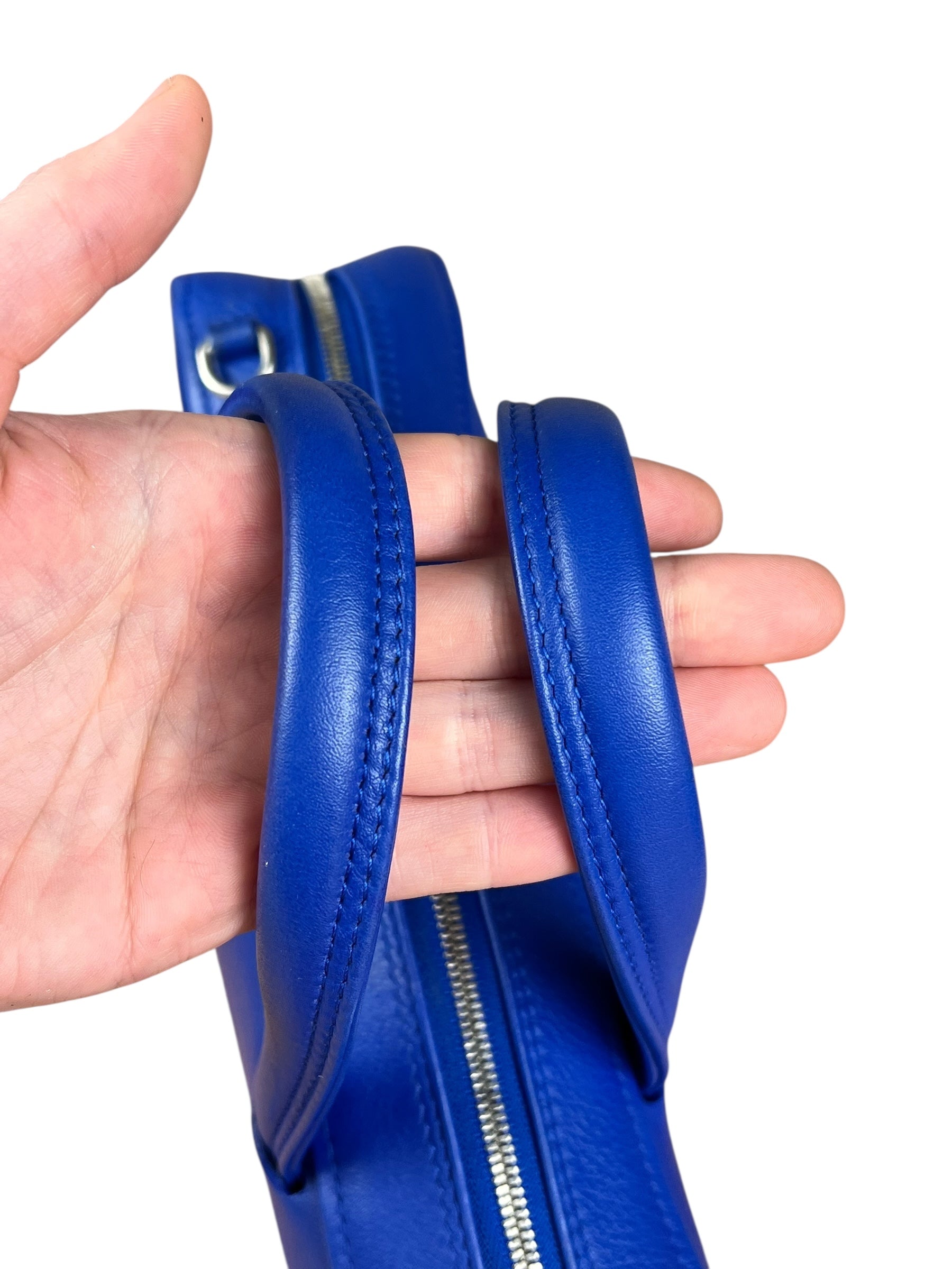 Balenciaga Royal Blue Leather Triangle 2Way Bag