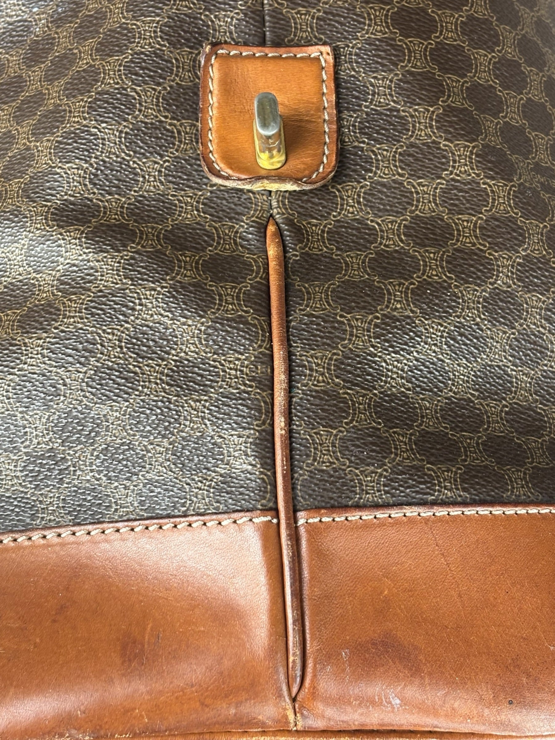 Celine Vintage Macadam Weekender Travel Bag