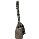 Chanel Taupe Leather Funny Tweed Fringe Flap Bag 2010