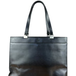 Gucci Vintage Black Leather Shoulder Tote