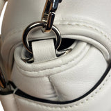 Gucci White Quilted Metelasse Leather Horsebit Chain Shoulder Bag