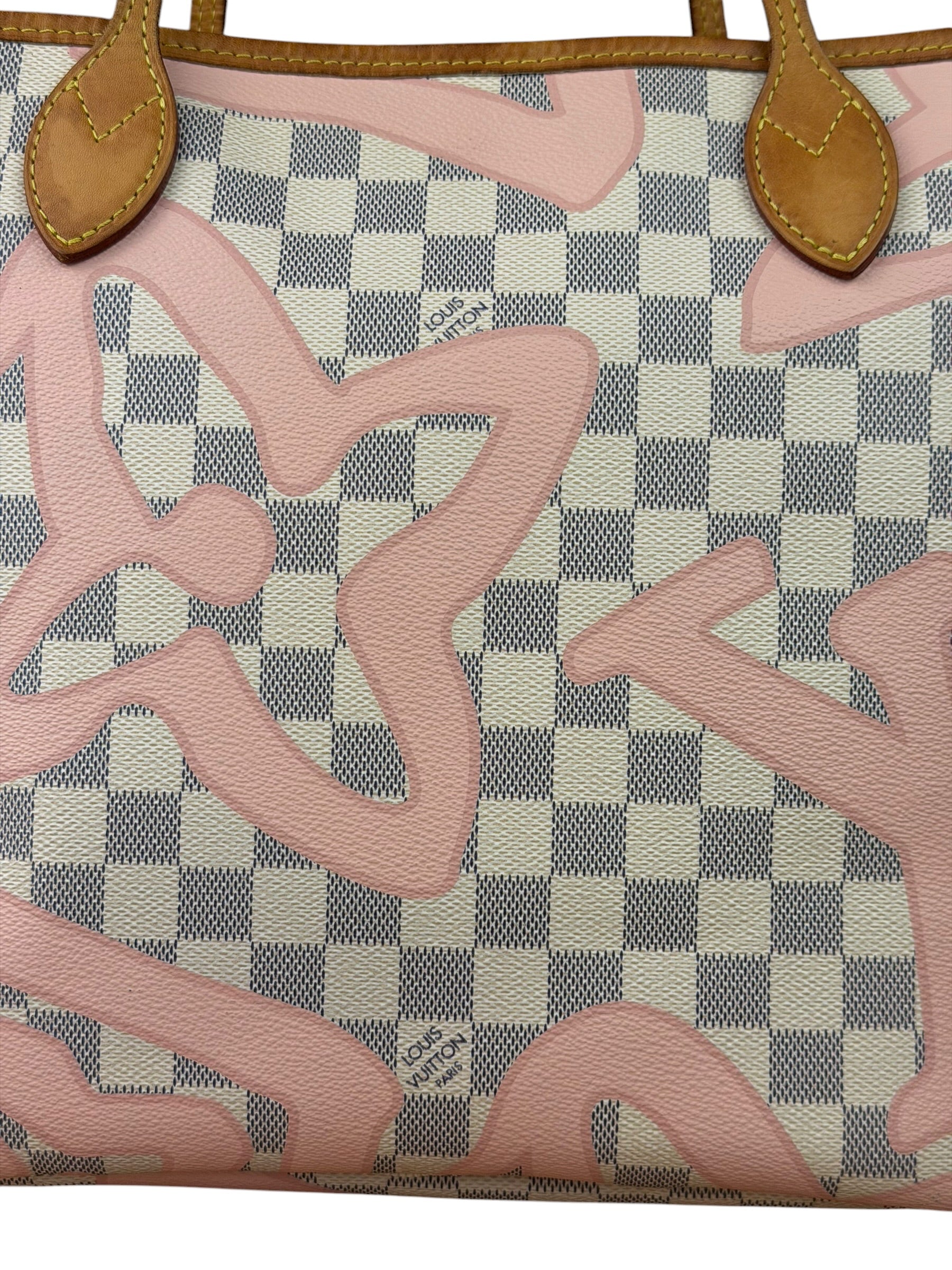 Louis Vuitton Limited Edition Pink Damier Azur Tahitienne Neverfull GM