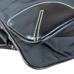 Prada Black Tessuto Nylon Leather Trim Shoulder Bag