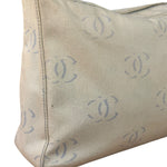 Chanel Light Washed Denim CC Canvas Logo Shoulder Bag 2002