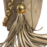 Chanel Tan Brown Quilted Leather Flap Chain Camera Bag