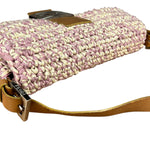 Fendi Raffia Crochet Baguette