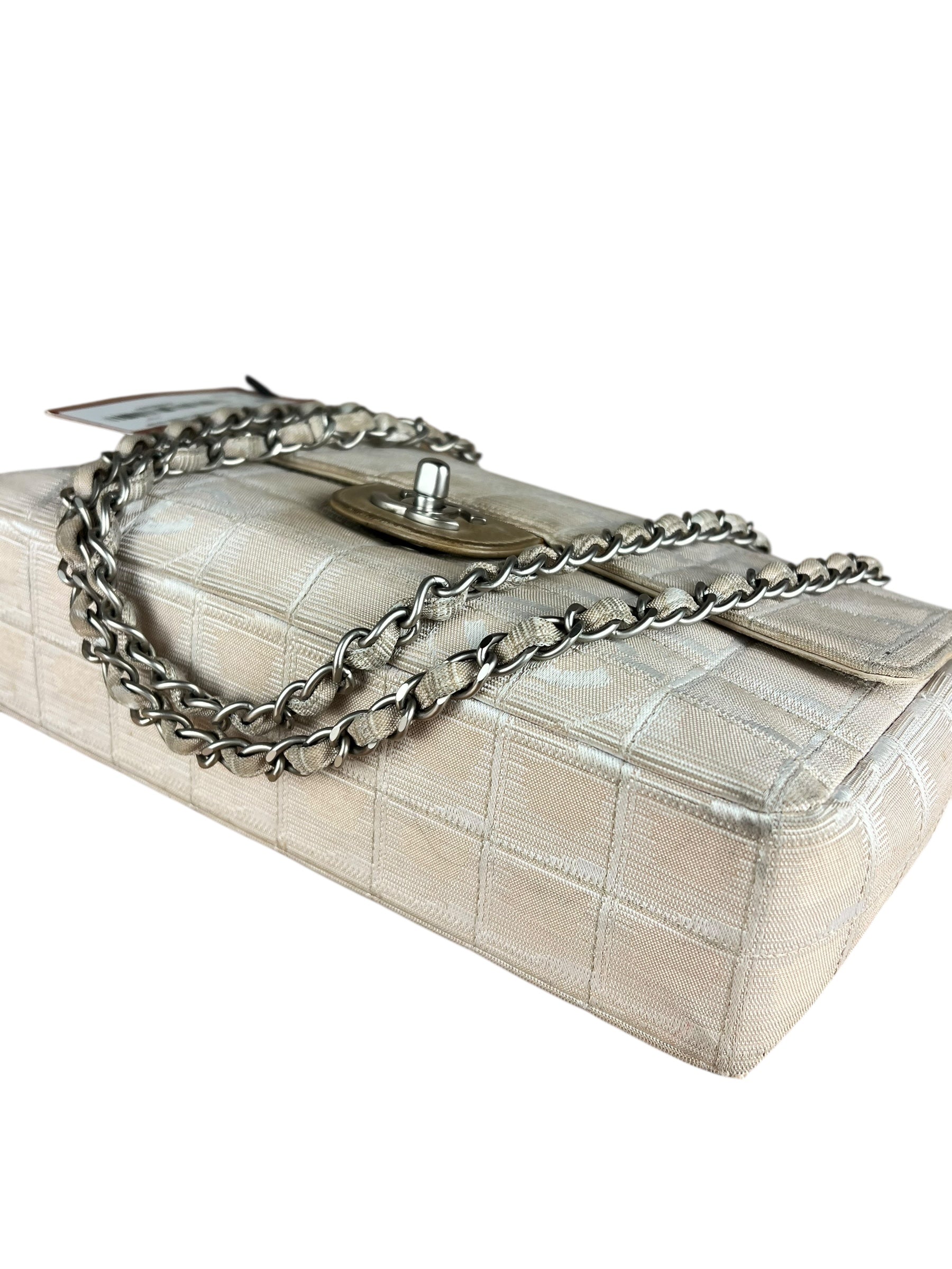 Chanel Vintage Beige Travel Line Classic Flap 2001