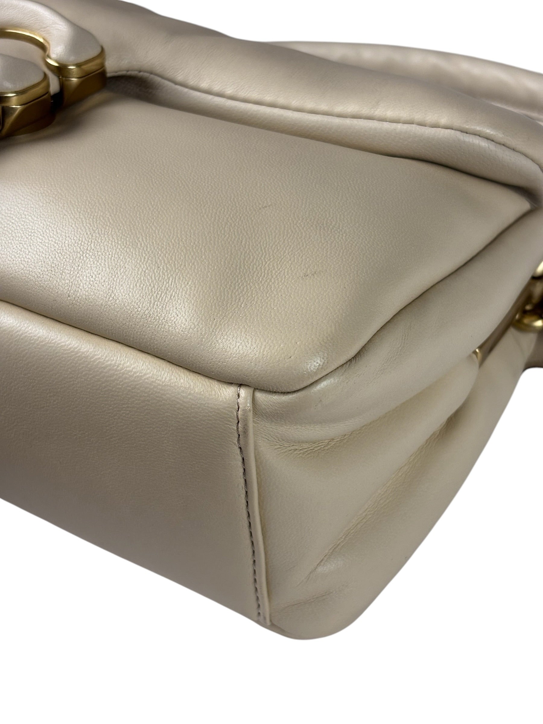 Coach Beige Leather Pillow Tabby 26 Shoulder Bag
