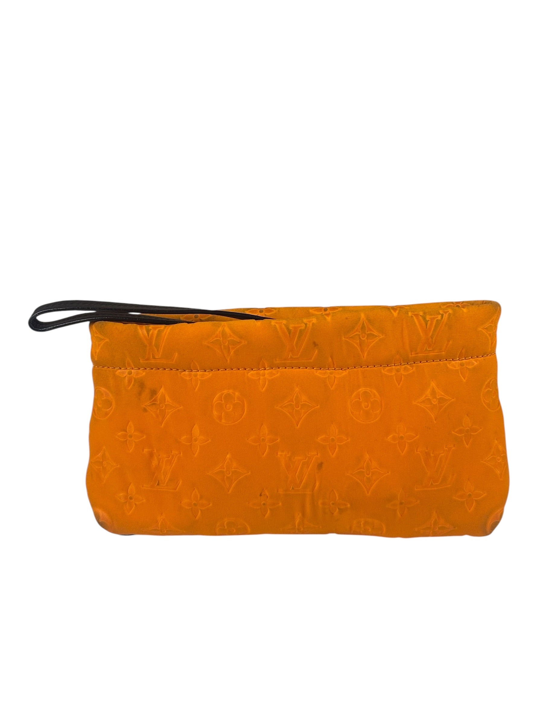 Louis Vuitton Vintage Orange Monogram Neoprene Scuba Clutch