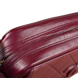 Chanel Vintage Burgundy Quilted Leather CC Camera Bag