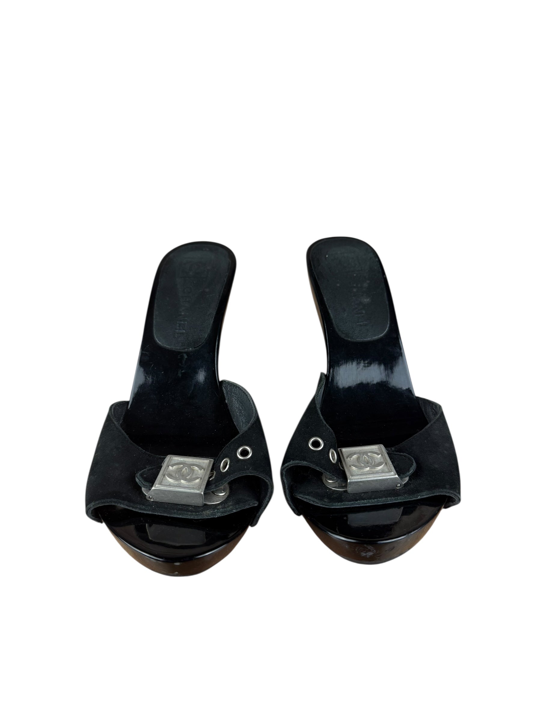 Chanel Y2K Logo Studded Heels