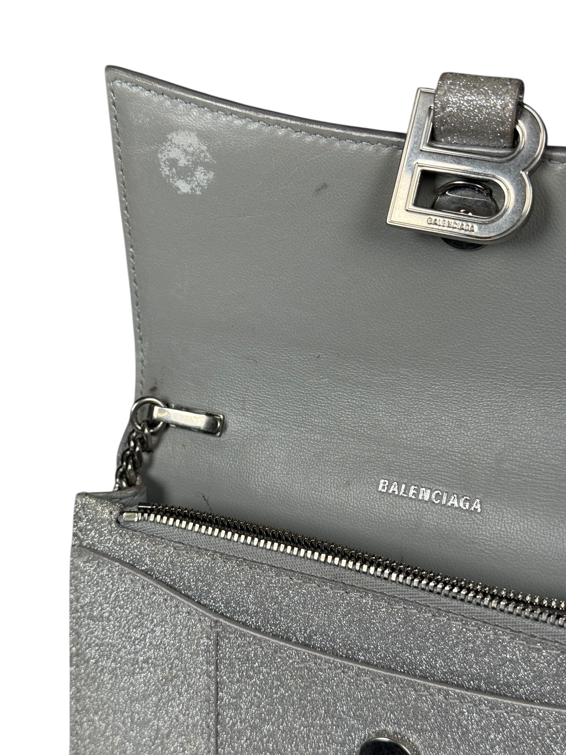 Balenciaga Hourglass Wallet On Chain XS