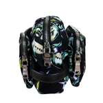 Prada Multicolor Nylon Leather Trim Frankenstein Print Pouch