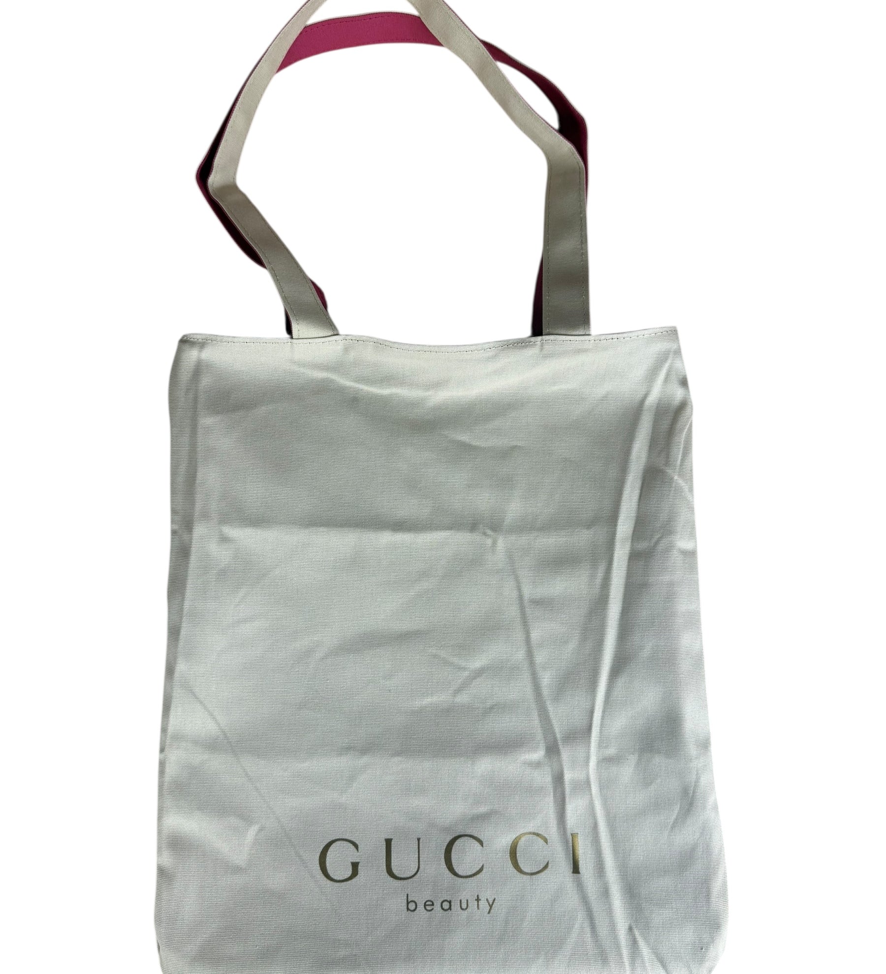Gucci Beauty Pink/White Reversible Canvas Tote
