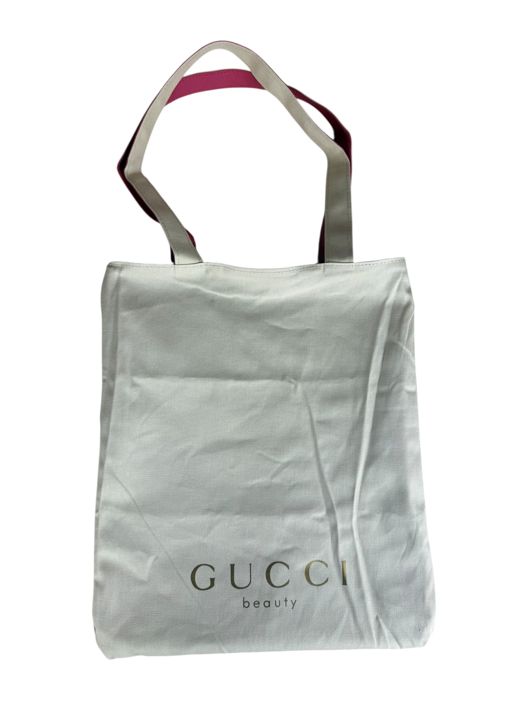 Gucci Beauty Pink/White Reversible Canvas Tote
