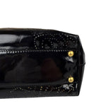Chanel Black Patent Floral Cutout Tote (Patent Damaged) 2003