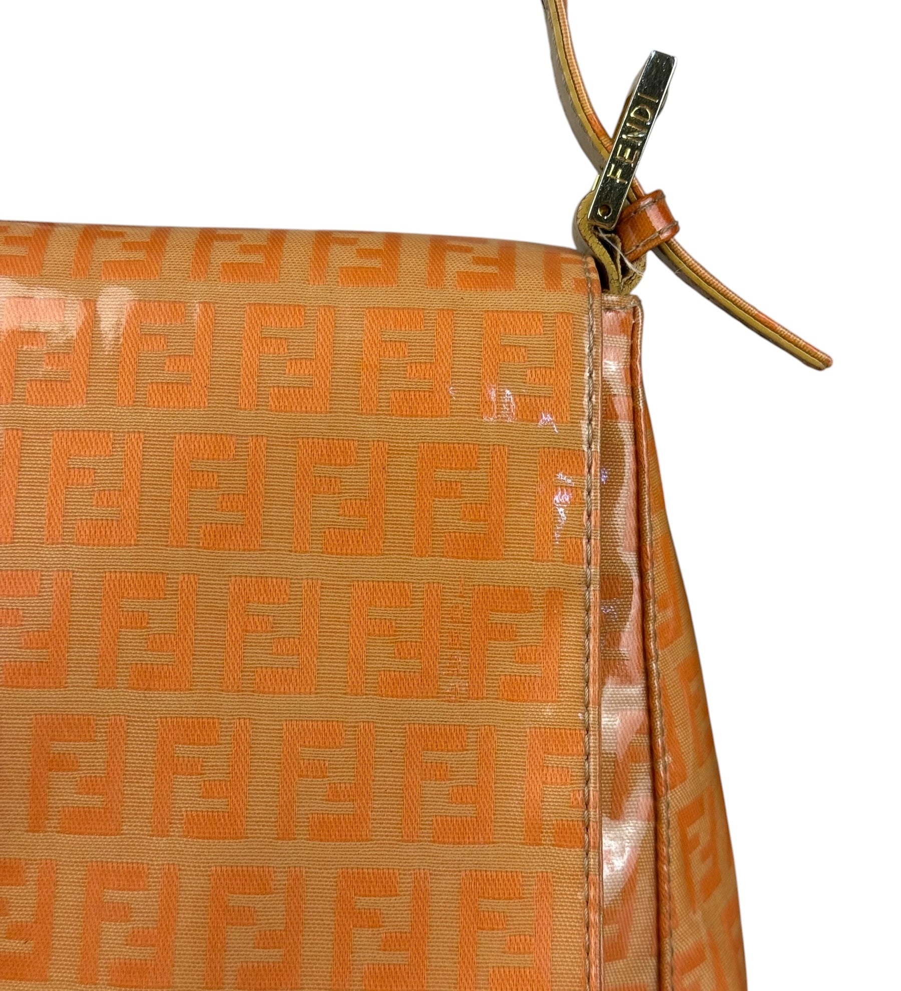 Fendi Zucchino Mamma Baguette Shoulder Bag