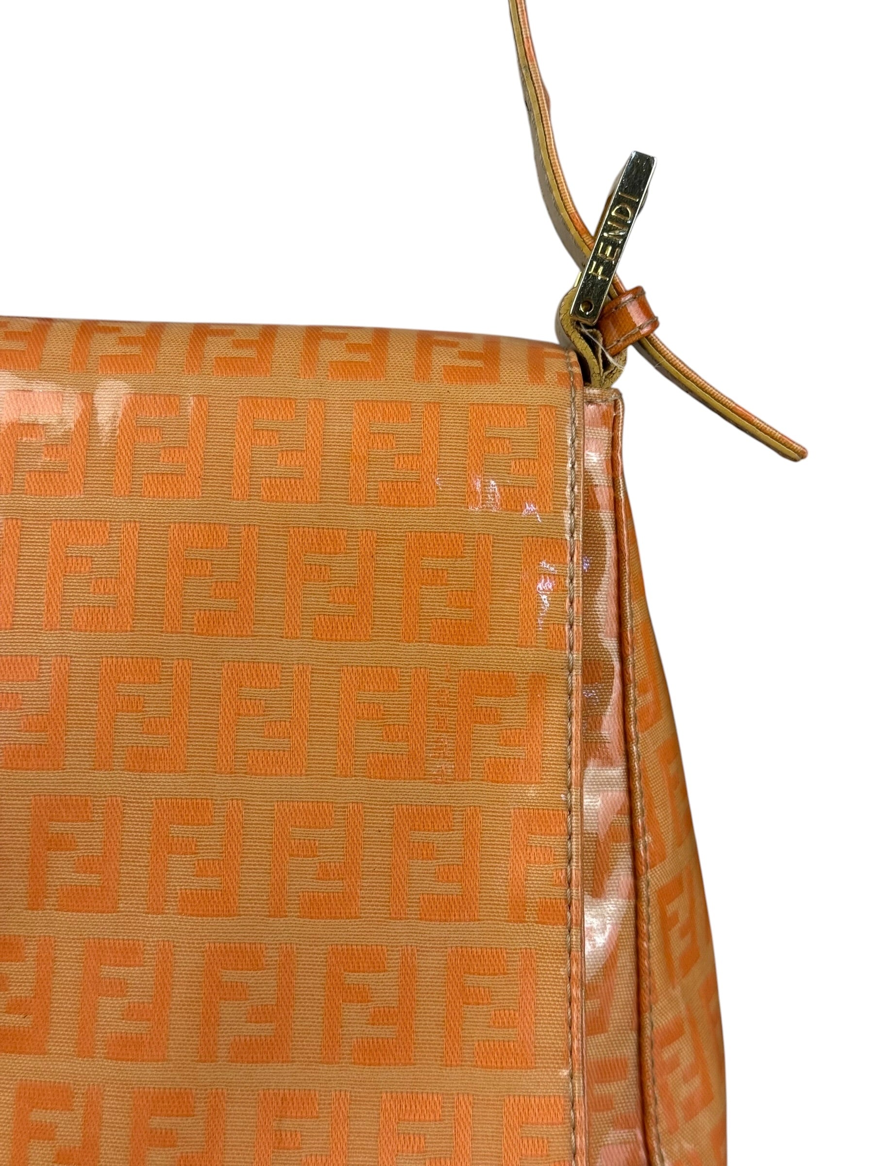 Fendi Zucchino Mamma Baguette Shoulder Bag