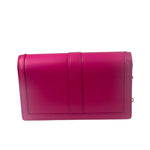 Versace Pink Leather Greca Goddess Flap Wallet-On-Chain