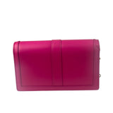 Versace Pink Leather Greca Goddess Flap Wallet-On-Chain