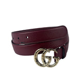 Gucci Burgundy GG Marmont Leather Belt