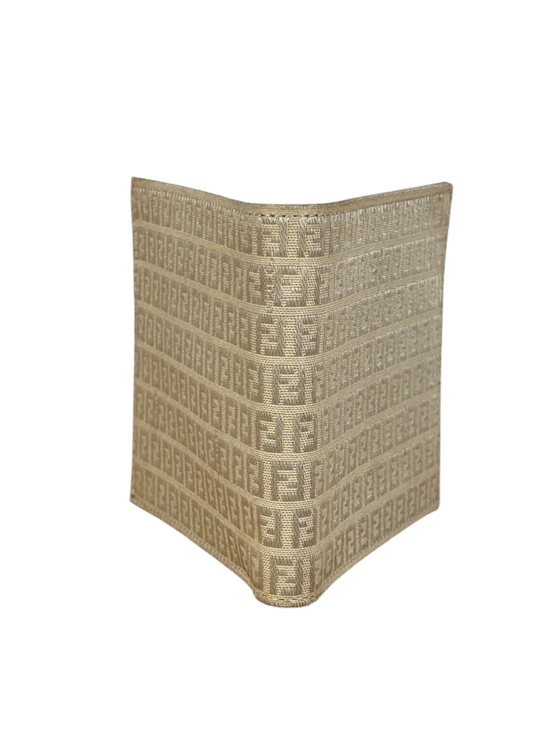 Fendi Beige FF Jacquard Bi-Fold Wallet
