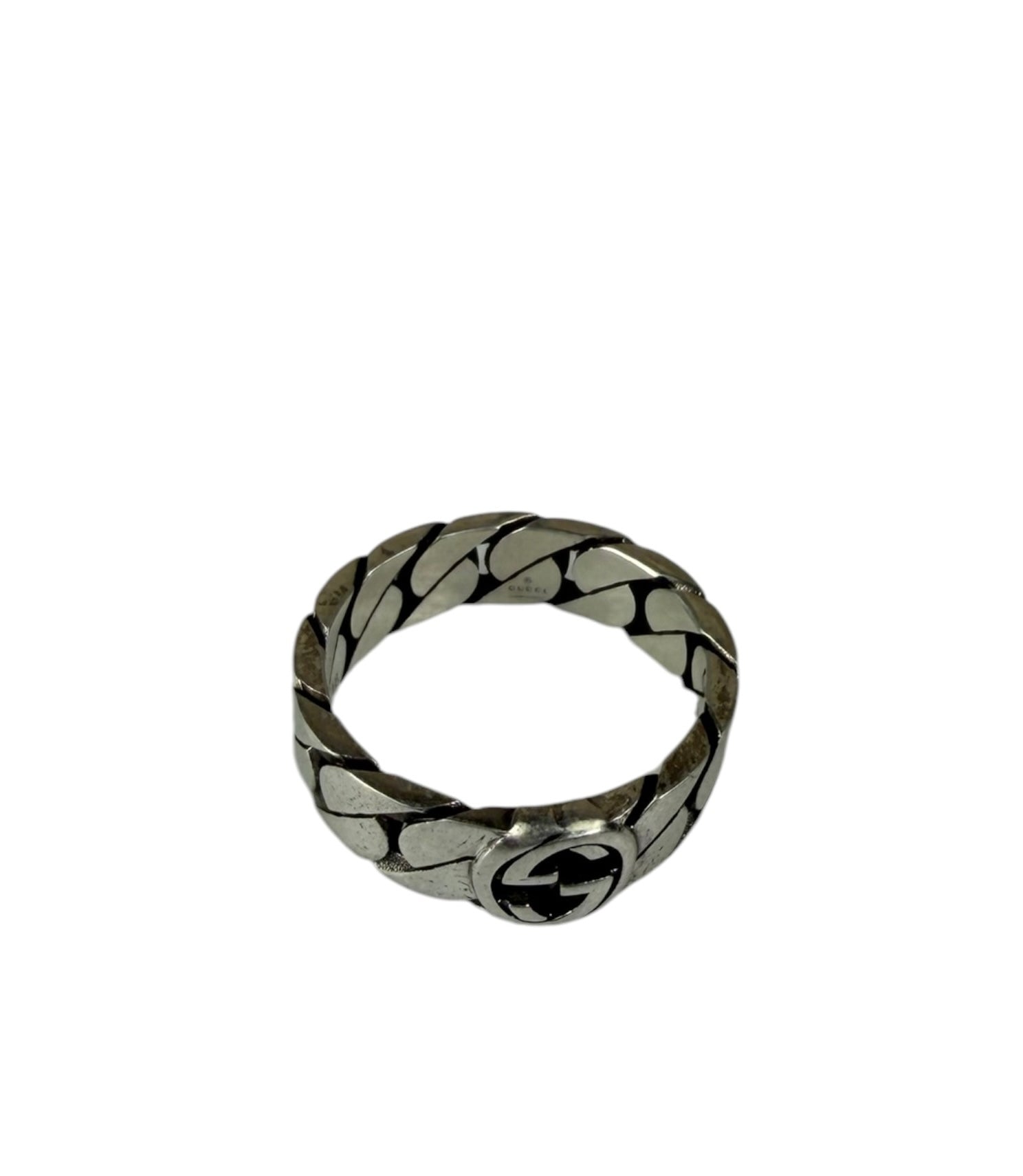Gucci Silver Sterling Chain-Link Ring