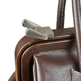 Prada Brown Leather Madras Cerniera Doctor Handbag
