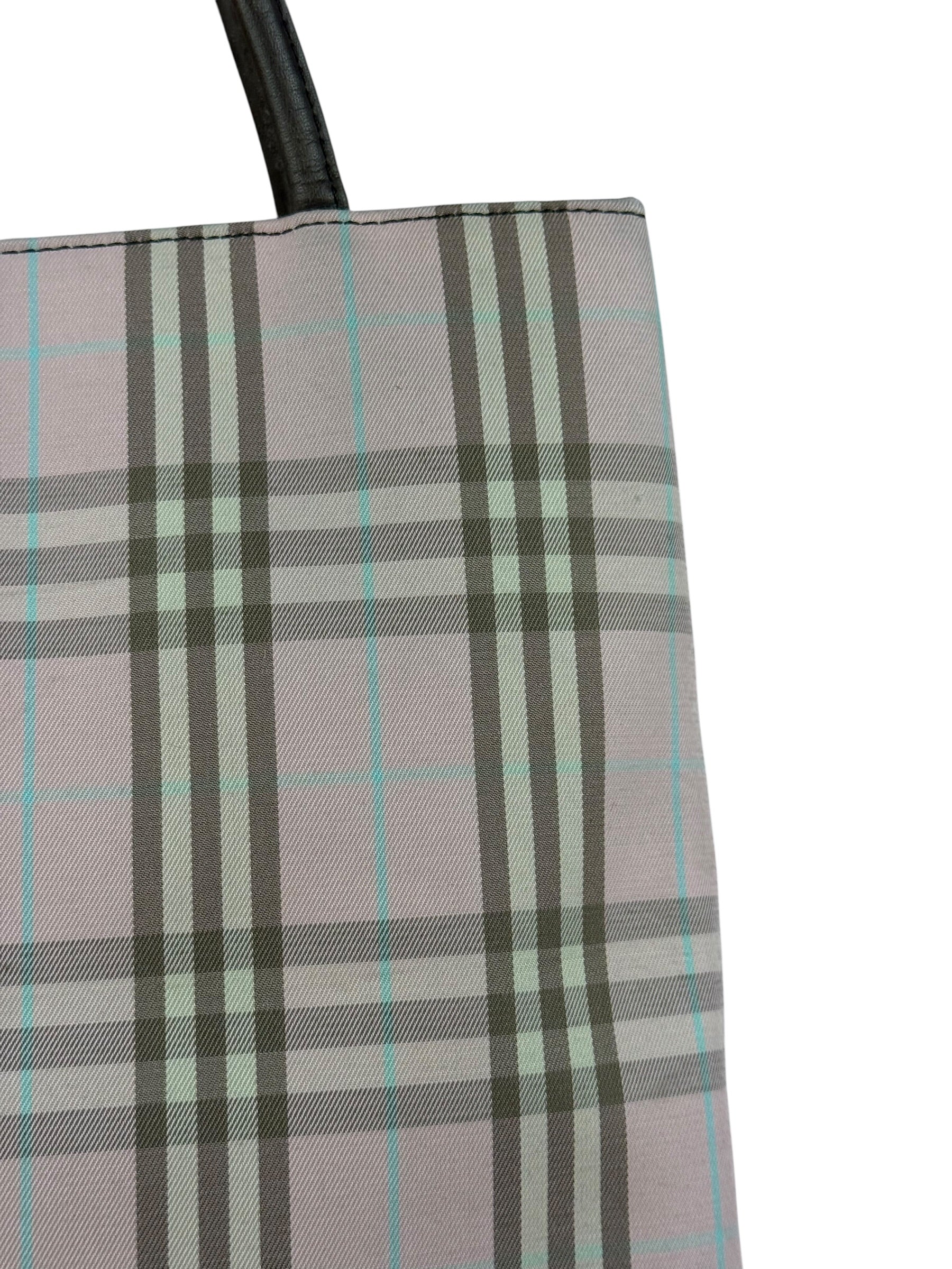Burberry Vintage Light Pink Check Long Tote Bag