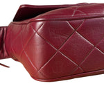 Chanel Vintage Burgundy Quilted Leather CC Camera Bag