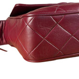 Chanel Vintage Burgundy Quilted Leather CC Camera Bag