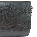 Chanel Black Caviar Flap Wallet On Chain 2013