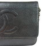 Chanel Black Caviar Flap Wallet On Chain 2013